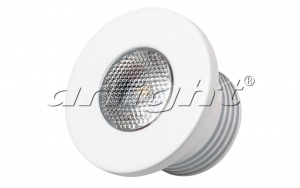  Светодиодный встраиваемый мебельный светильник LTM-R35WH 1W Warm White 30deg  3000K 020753 Arlight