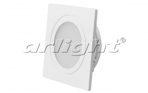  Светодиодный встраиваемый мебельный светильник LTM-S60x60WH-Frost 3W Warm White 110deg  3000K 020765 Arlight