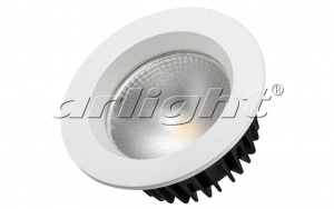  Светодиодный встраиваемый светильник LTD-105WH-FROST-9W Warm White 110deg  3000K 021067 Arlight