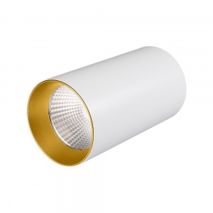 Светодиодный светильник Arlight SP-Polo-Surface-R85-1-15W Day White 4000K 40 deg (White-Gold Ring) 022941
