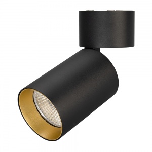 Светодиодный светильник Arlight SP-Polo-Surface-Flap-R85-15W White 5000K (BK-GD 40 deg) 027556
