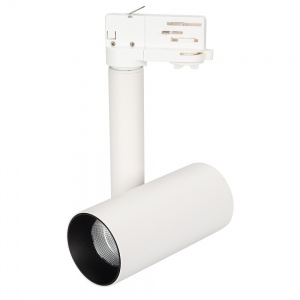 Трековый светодиодный светильник трехфазный Arlight SP-Polo-Track-Pipe-R65-8W White 5000K (WH-BK 40 deg) 027497