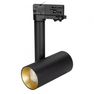Трековый светодиодный светильник трехфазный Arlight SP-Polo-Track-Pipe-R65-8W Warm 3000K (BK-GD deg) 027490