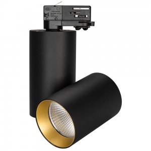 Трековый светодиодный светильник трехфазный Arlight SP-Polo-Track-Turn-R85-15W Warm 3000K (BK-GD deg) 027436