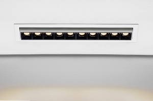  Светильник потолочный светодиодный диммируемый встраиваемый с поворотной конструкцией серия DL-UM9 Белый + черный 10*1.2 Вт IP20 Теплый белый (3000К)  002995