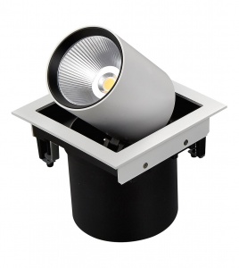  Светильник потолочный светодиодный встраиваемый поворотно-выдвижной серия SPL Матовый белый + черный 25Вт IP20 Нейтральный белый (4000К)  003439