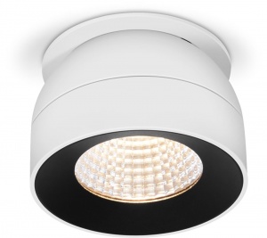  Светильник потолочный светодиодный встраиваемый серия FA Черно-белый 12.4Вт IP20 Теплый белый (3000К)  003552