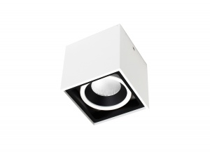  Светодиодный накладной диммируемый светильник  15W 3000K DL18415/11WW-SQ White/Black Dim Donolux