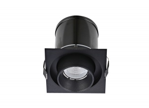  Светодиодный диммируемый встраиваемый светильник Donolux 9,2W 3000K DL18621/01SQ Black Dim