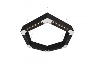 Подвесной светодиодный светильник Donolux Eye-Hex Черный 36W 3000K DL18515S111B36.34.500BW