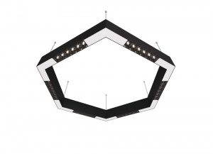 Подвесной светодиодный светильник Donolux Eye-Hex Черный 36W 3000K DL18515S111B36.34.700BW