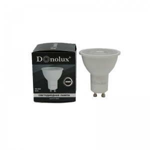 Светодиодная лампа Donolux 8Вт MR16 220В GU10 3000K 750Лм Ra85 60° H56 D50 DL18263W8GU10