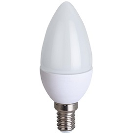 Светодиодная лампа E14  8W 220V 4000K, матовая свеча (композит) C4LV80ELC Ecola