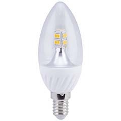  Светодиодная лампа C4QV40ELC LED Premium 4W 220V E14 4000K 320° прозрачная свеча искристая точка