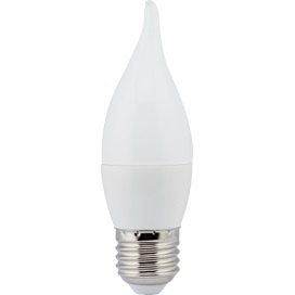  Светодиодная лампа E27  7W 220V 2700K, матовая свеча на ветру (композит) C7YW70ELC Ecola