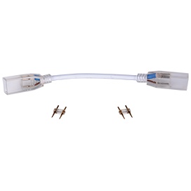Гибкий коннектор Ecola LED strip 220V connector 2-х конт с разъемами для ленты IP68 14x7 SCVN14ESB