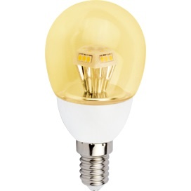  Светодиодная лампа E14  4,2W 220V gold G45, шар искристая пирамида (композит) K4AG42ELC Ecola