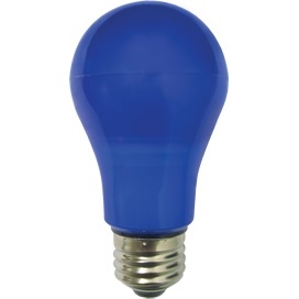  Светодиодная цветная лампа E27  8W 220V A55 шар синий, матовая колба K7CB80ELY Ecola