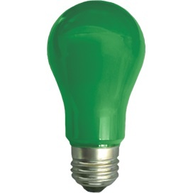  Светодиодная цветная лампа E27  8W 220V A55 шар зеленый, матовая колба K7CG80ELY Ecola
