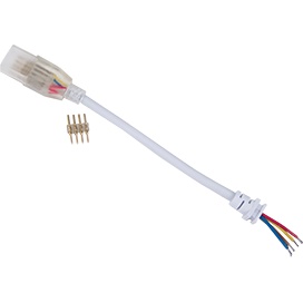 Кабель Ecola LED strip 220V connector RGB 150мм с муфтой и разъемом IP68 для ленты RGB 16x8 SCJM16ESB
