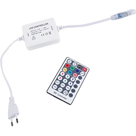 Контролер Ecola LED strip 220V RGB  RF controller (IP20)  600W 2.7A для ленты 220V 14x7 IP68 с радиопультом RF1406KSB