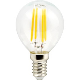  Светодиодная лампа E14  5W 220V 4000K G45 прозрачный филаментный шар 360° N4GV50ELC Ecola