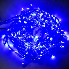 Светодиодная гирлянда Ecola LED 220V IP44 Нить наращиваемая (доп секция) 10м 160Led Синий Blue прозр.провод с коннекторами N6YB10ELC
