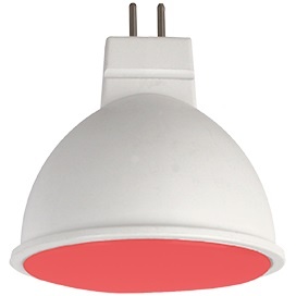 Светодиодная лампа Ecola MR16 LED color 7W 220V GU5.3 Red Красный матовое стекло (композит) 47x50 M2TR70ELC