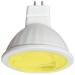 Светодиодная лампа Ecola MR16 LED color 9W 220V GU5.3 Yellow Желтый (насыщенный цвет) прозрачное стекло (композит) 47х50 M2CY90ELT