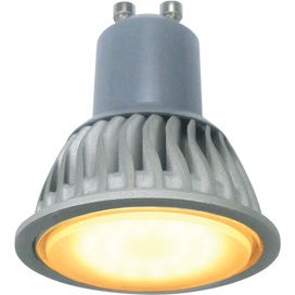 Светодиодная лампа Ecola Reflector GU10  LED  7W 220V золотистый  ребристый алюм. радиатор 56x50 G1NG70ELB
