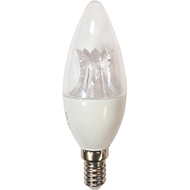 Светодиодная лампа Ecola candle   LED Premium  8W 220V  E14 4000K прозрачная свеча  с линзой композит 105x37 C4QV80ELC
