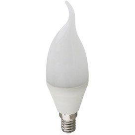 Светодиодная лампа Ecola candle   LED Premium 10W 220V E14 2700K свеча на ветру композит 129x37 C4PW10ELC