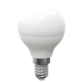 Светодиодная лампа Ecola globe   LED  8W G45  220V E14 6000K шар композит 78x45 K4GD80ELC