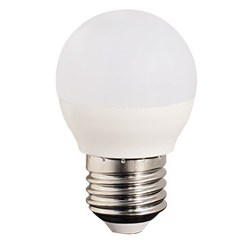 Светодиодная лампа Ecola globe   LED  8W G45  220V E27 6000K шар композит 78x45 K7GD80ELC