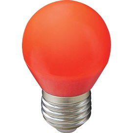 Светодиодная лампа Ecola globe   LED color  5W G45 220V E27 Red шар Красный матовая колба 77x45 K7CR50ELB