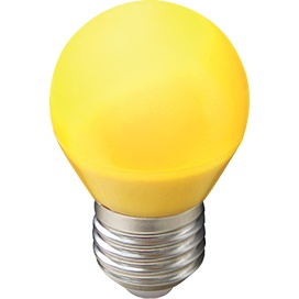 Светодиодная лампа Ecola globe   LED color  5W G45 220V E27 Yellow шар Желтый матовая колба 77x45 K7CY50ELB