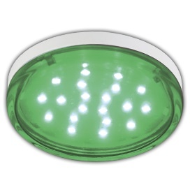  Светодиодная цветная лампа GX53  4,4W 220V зеленый, прозрачное стекло T5TG44ELC Ecola