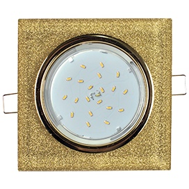 Встраиваемый светильник Ecola GX53 H4 5311 Золото-золотой блеск FQ53SNECH