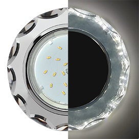 Встраиваемый светильник Ecola GX53 H4 LD5313 Glass Хром-хром зеркальный SM53RCECH