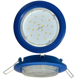 Встраиваемый светильник Ecola GX53 5355 Синий FL5355ECD