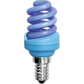  Энергосберегающая цветная лампа E14  12W 220V Spiral Color синий Z4CB12ECB Ecola