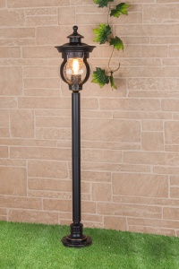  Уличный светильник на столбе Barrel F черное золото GL 1025F Elektrostandard