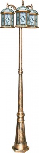  Светильник-столб уличный PL178 Витраж с ромбом 11342 Feron
