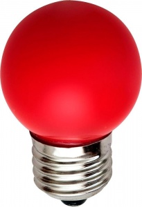  Светодиодная лампа LB-37 E27 1W 230V 360° G45 красный 25116 Feron