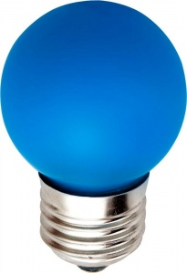  Светодиодная лампа LB-37 E27 1W 230V 360° G45 синий 25118 Feron