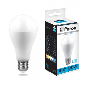  Лампа светодиодная Feron 25792 LB-100 Шар E27 25W 6400 
