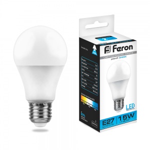  Лампа светодиодная Feron 25630 LB-94 Шар E27 15W 6400K 