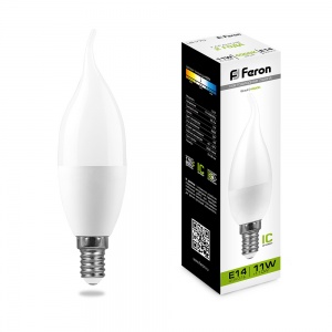  Лампа светодиодная Feron LB-770 Свеча на ветру E14 11W 4000K 25940 