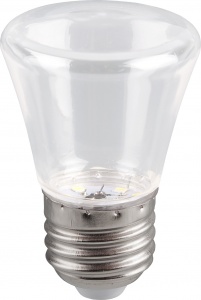  Лампа светодиодная Feron LB-372 Колокольчик прозрачный E27 1W 6400K 25908 