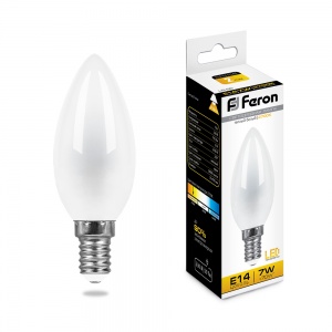  Лампа светодиодная Feron LB-66 Свеча E14 7W 2700K 25785 